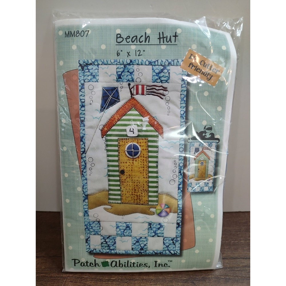 Patch Abilities MM807 Beach Hut 6" x 12" Pattern and Accessories Button  Hanger